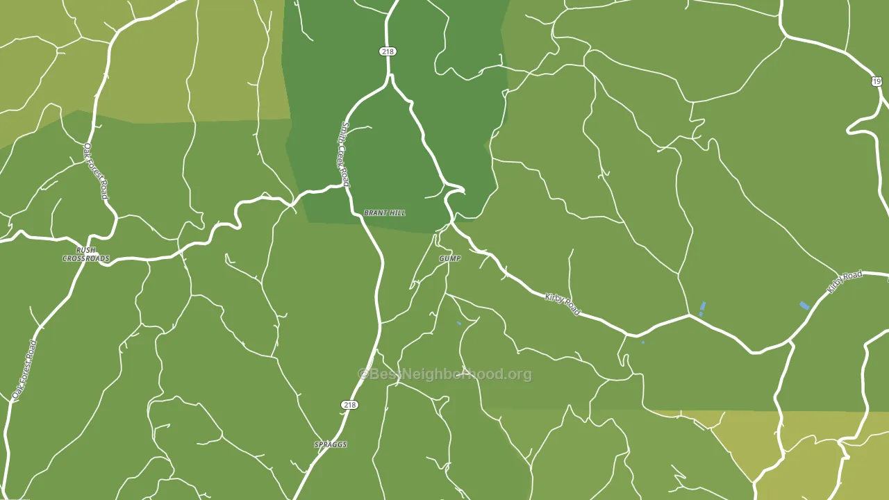 Gump, PA block-group voter-turnout map