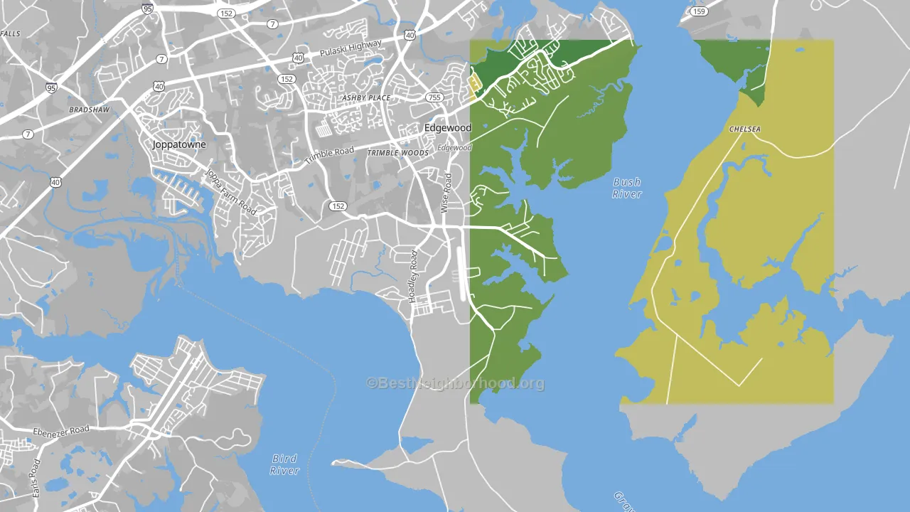Gunpowder, MD block-group voter-turnout map