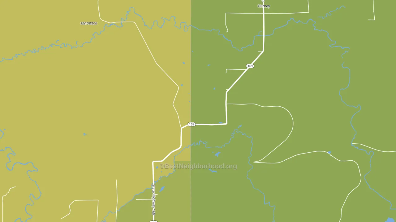 Gurney, WI block-group voter-turnout map