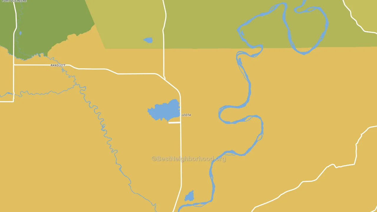 Gusher, UT block-group voter-turnout map