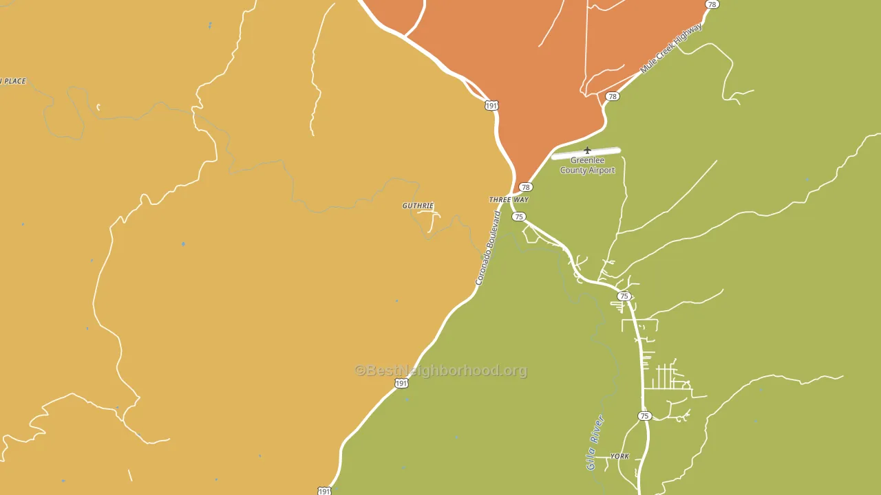 Guthrie, AZ block-group voter-turnout map