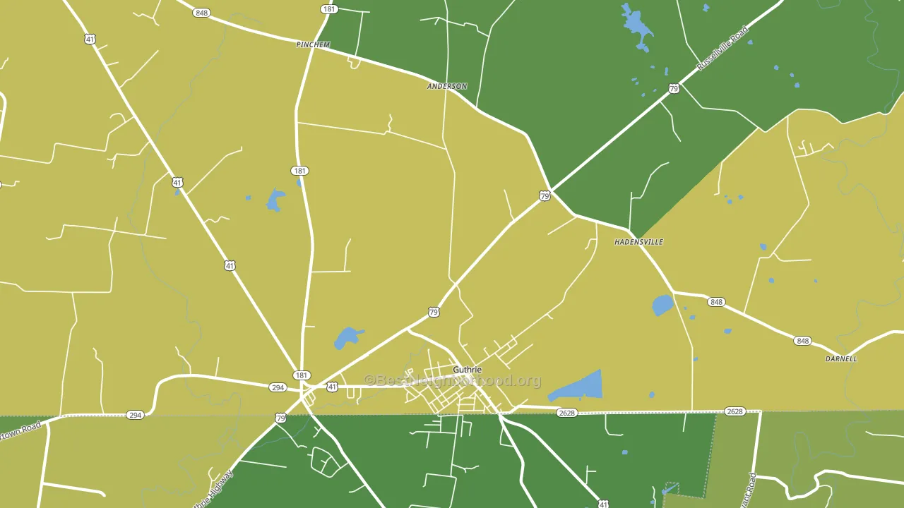 Guthrie, KY block-group voter-turnout map