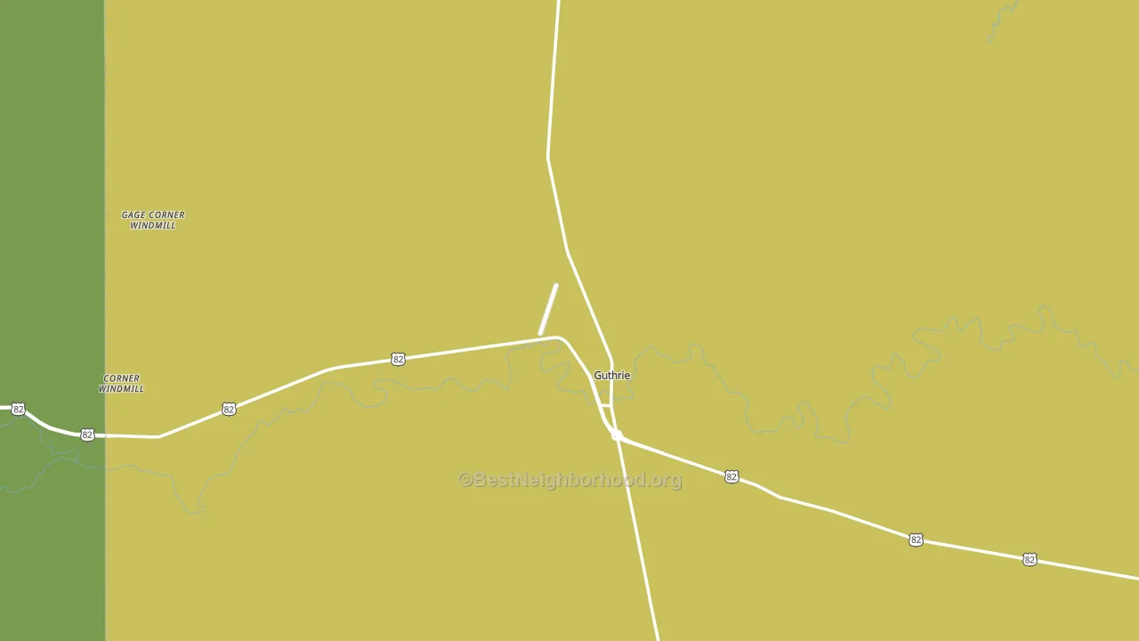 Guthrie, TX block-group voter-turnout map