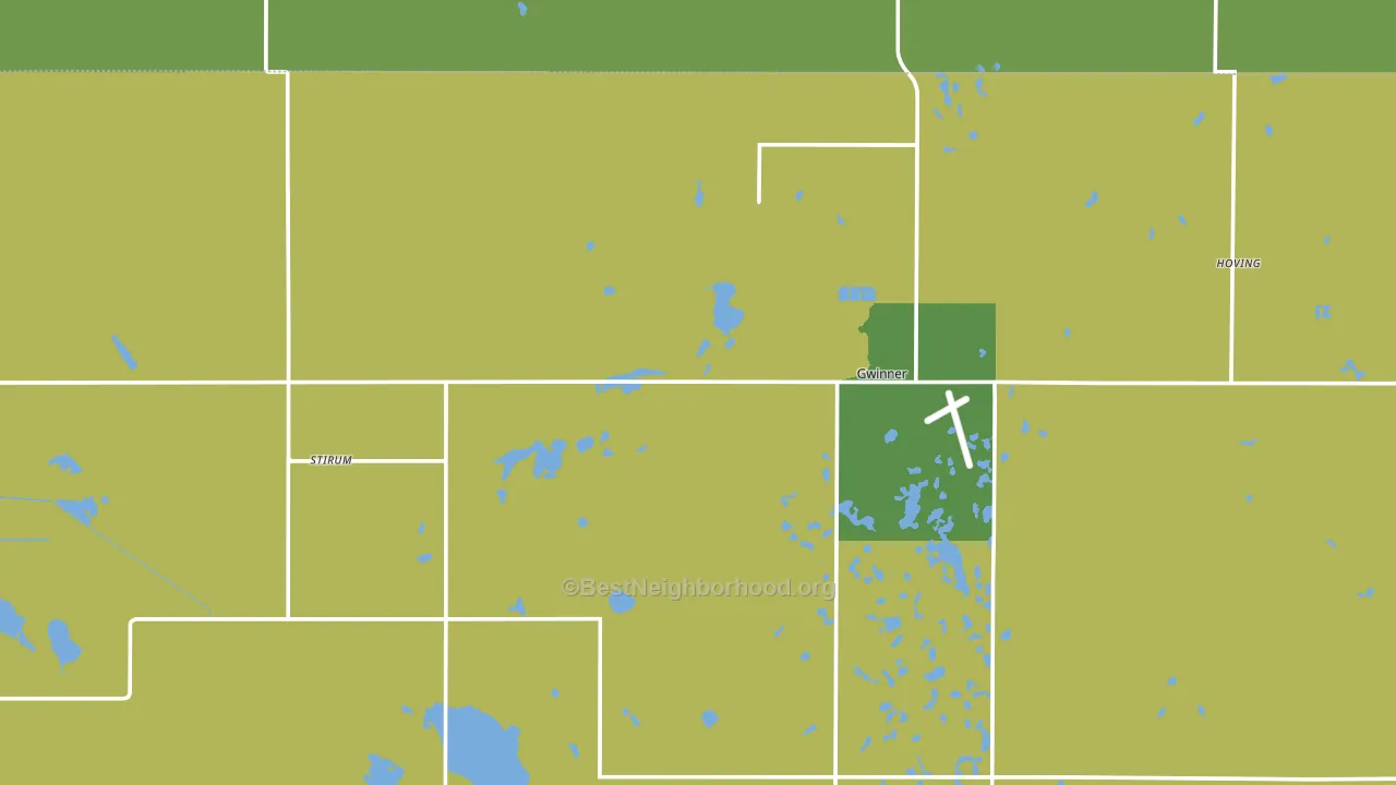 Gwinner, ND block-group voter-turnout map