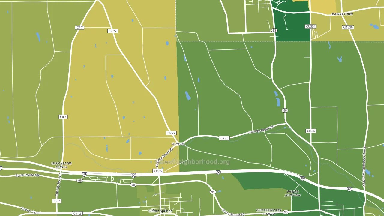 Gypsum, NY block-group voter-turnout map