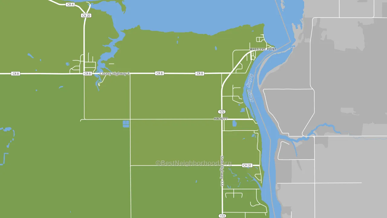 Hackett, MN block-group voter-turnout map