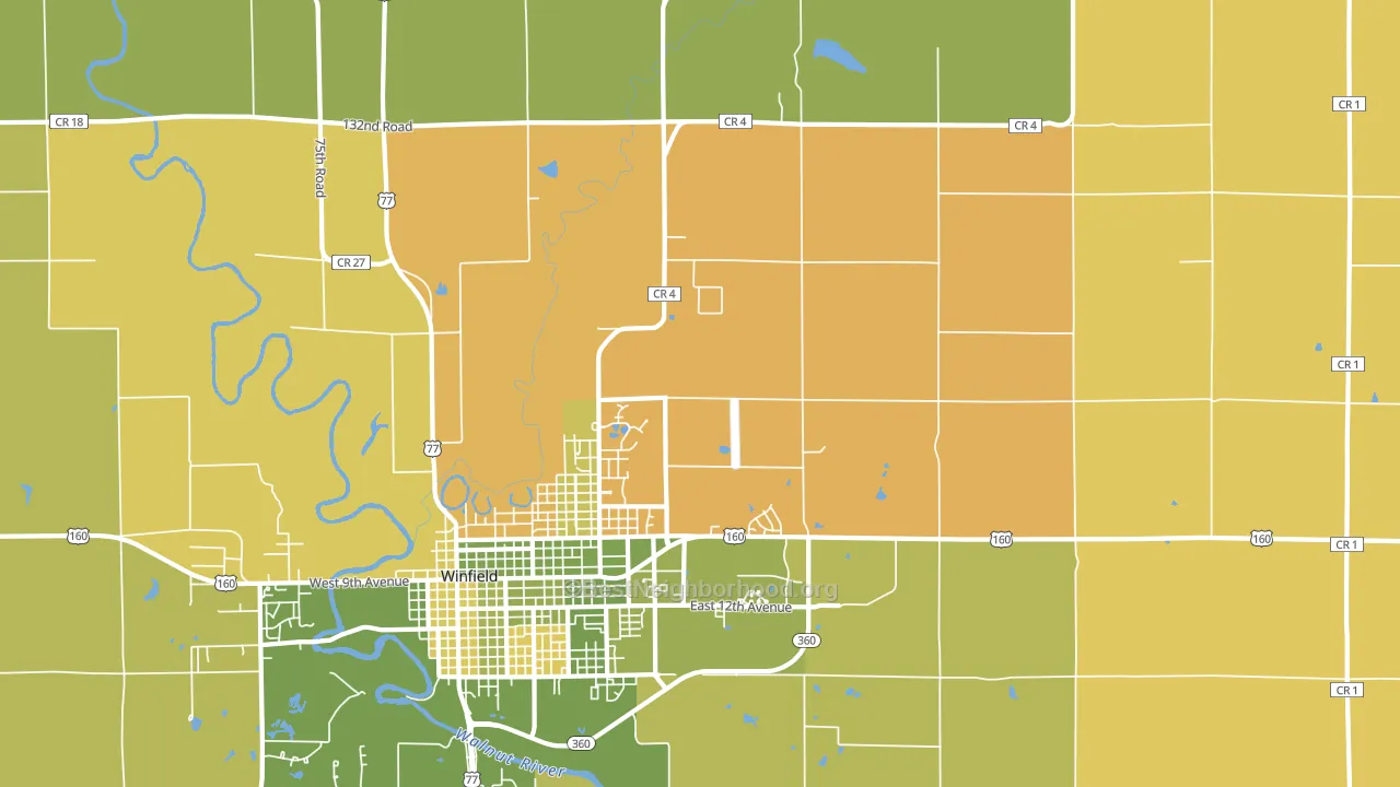 Hackney, KS block-group voter-turnout map