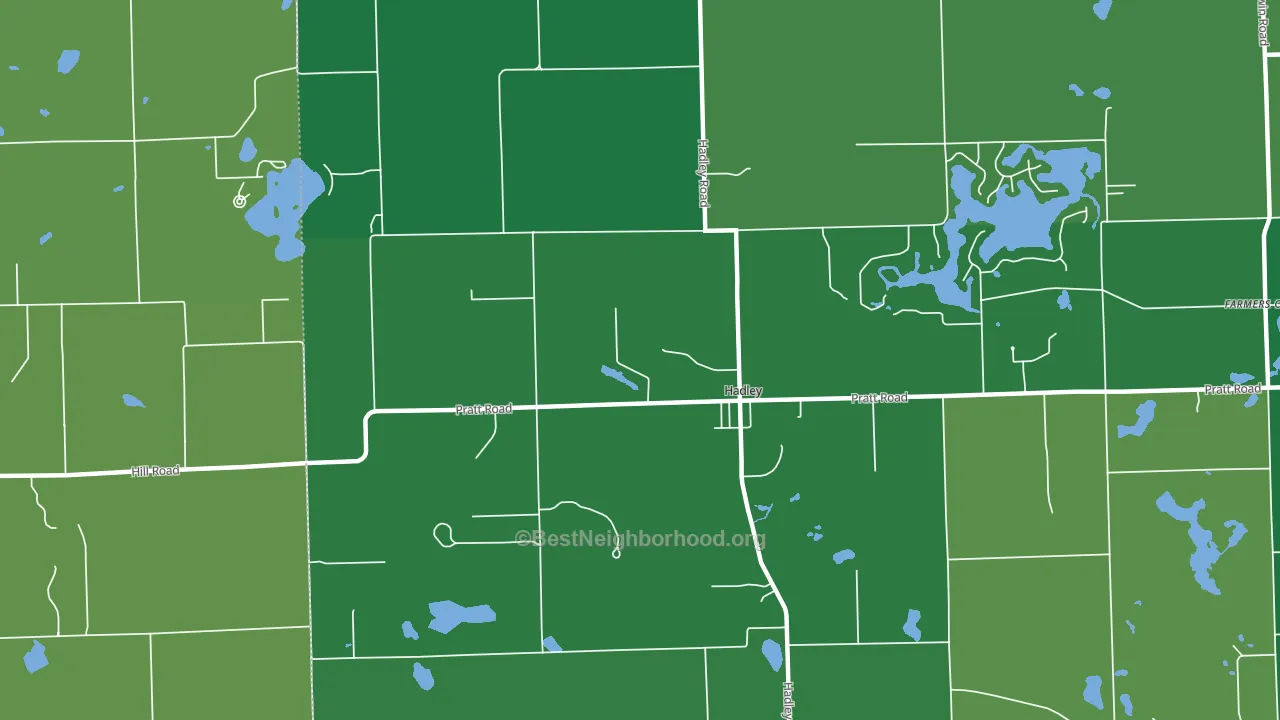 Hadley, MI block-group voter-turnout map