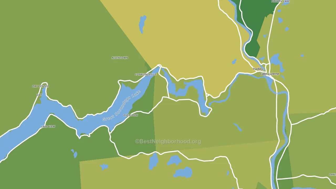 Hadley, NY block-group voter-turnout map
