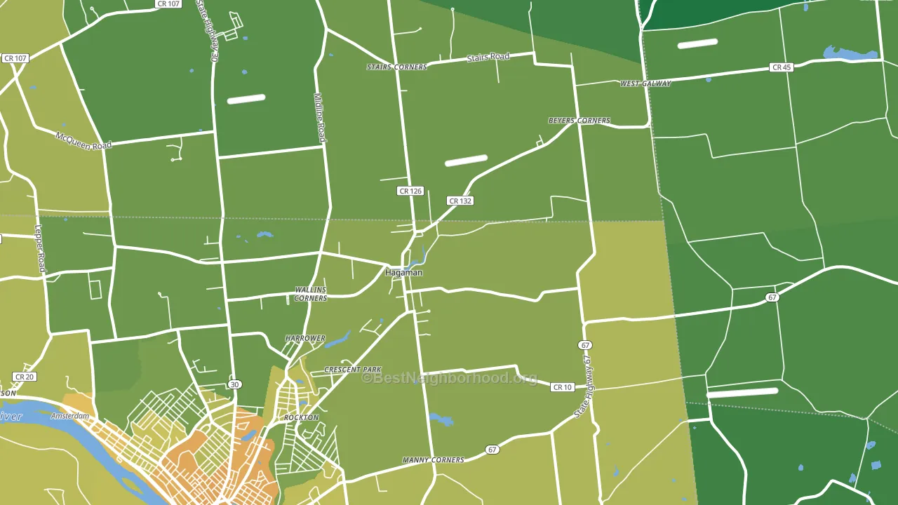 Hagaman, NY block-group voter-turnout map