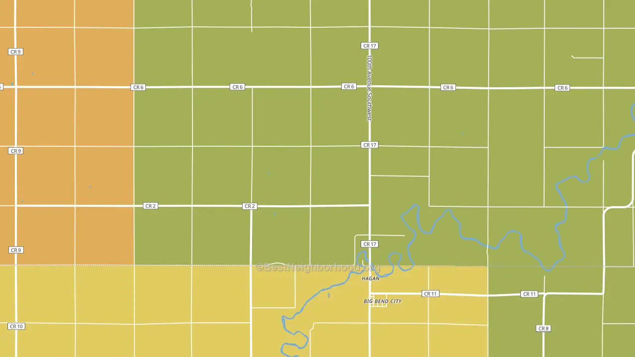 Hagan, MN block-group voter-turnout map