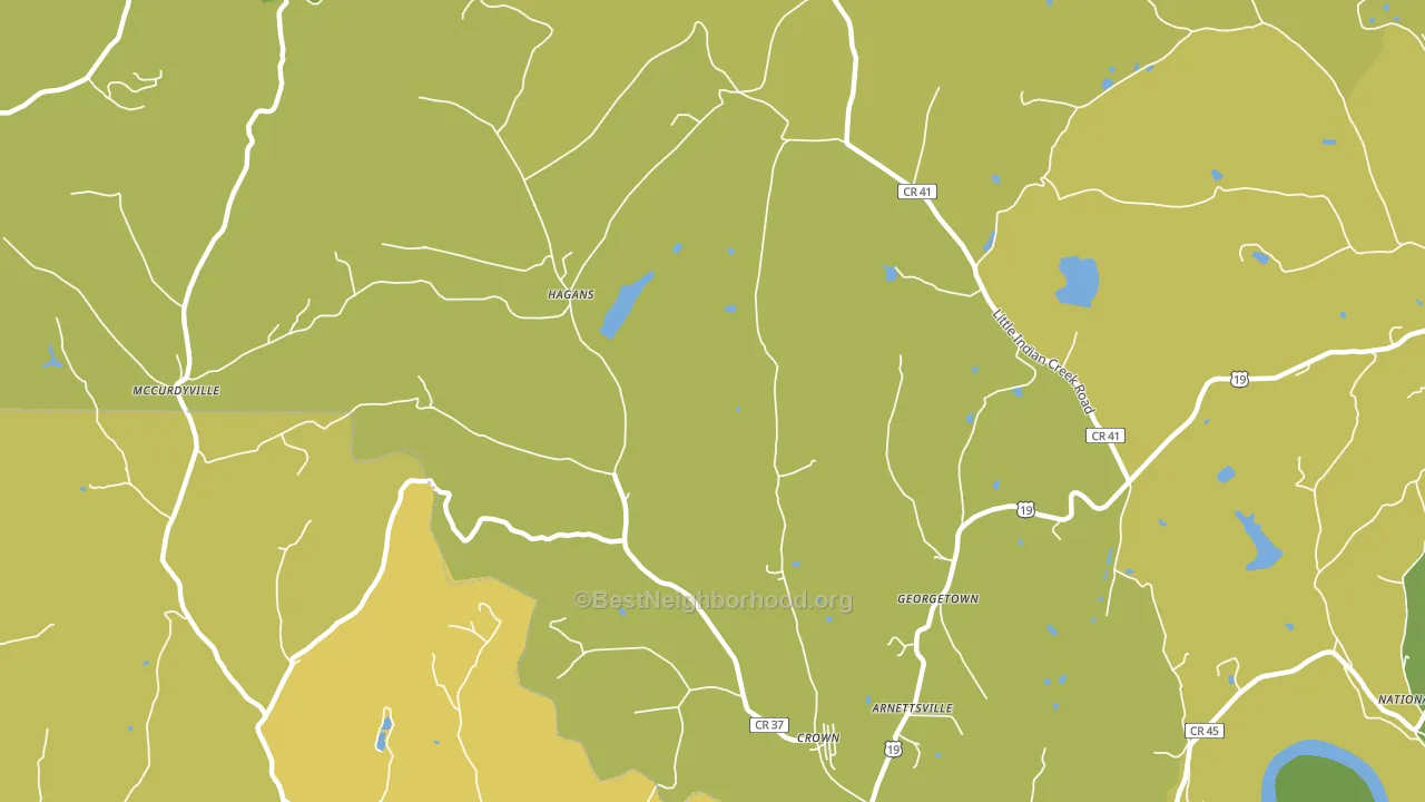 Hagans, WV block-group voter-turnout map