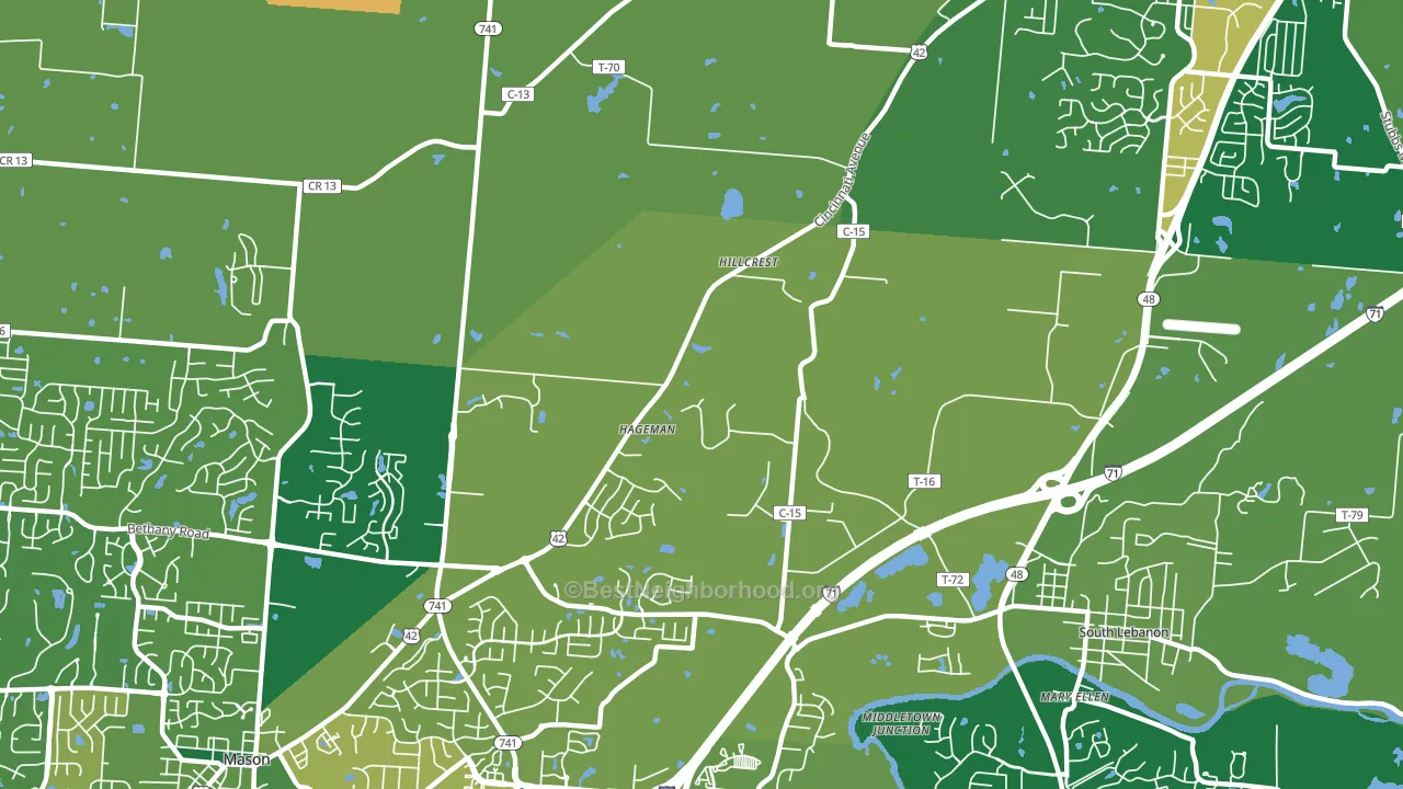 Hageman, OH block-group voter-turnout map