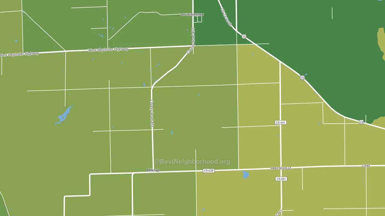 Hagensville, MI block-group voter-turnout map