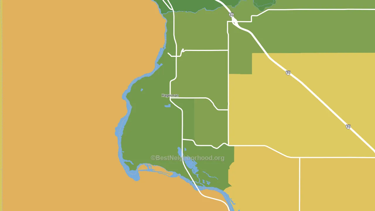 Hagerman, ID block-group voter-turnout map