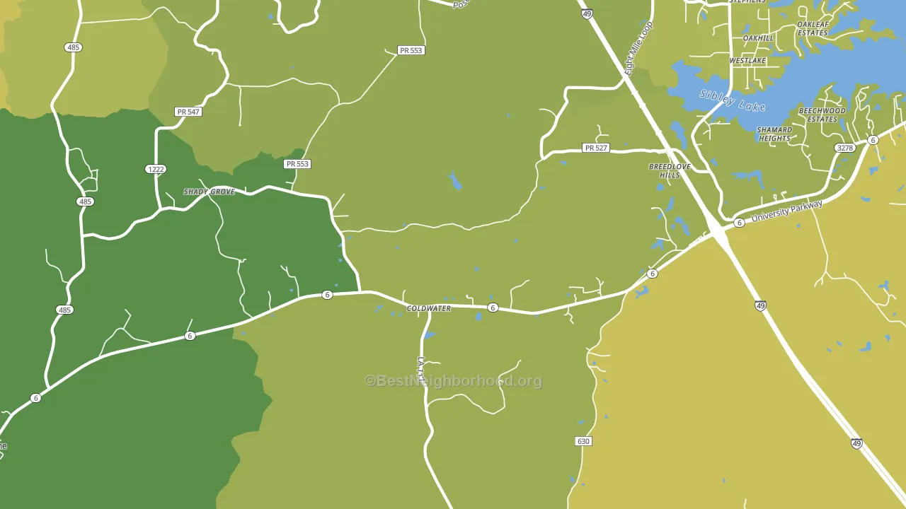 Hagewood, LA block-group voter-turnout map