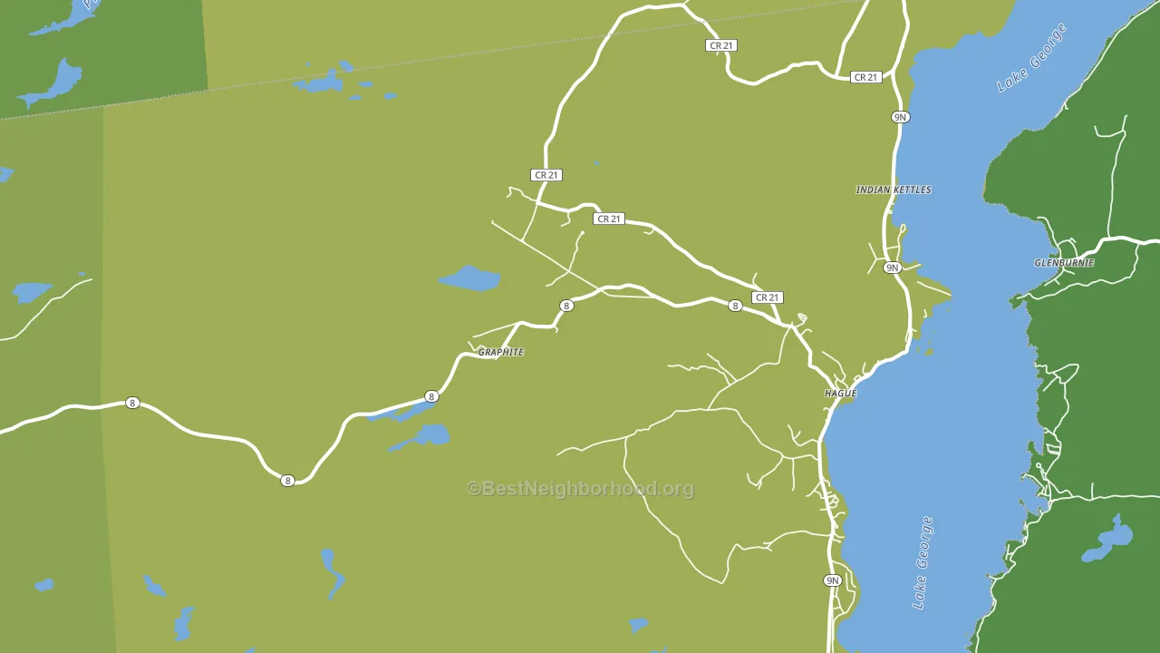 Hague, NY block-group voter-turnout map