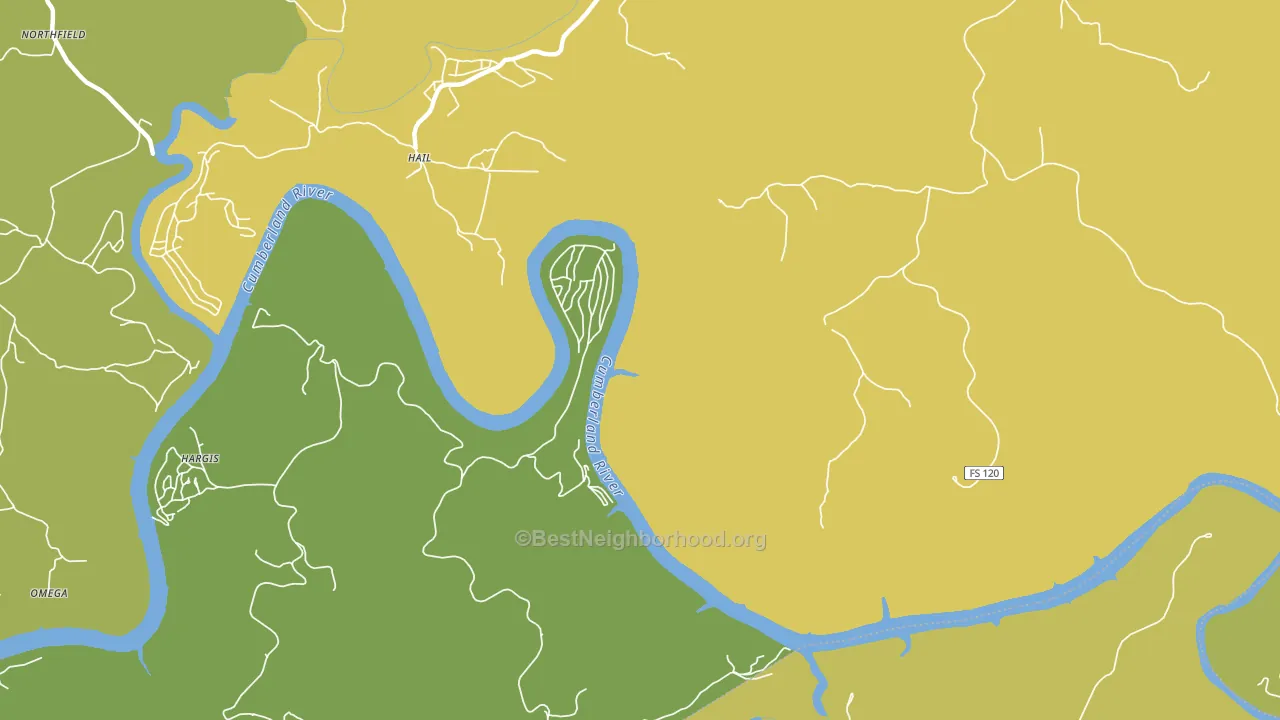 Hail, KY block-group voter-turnout map