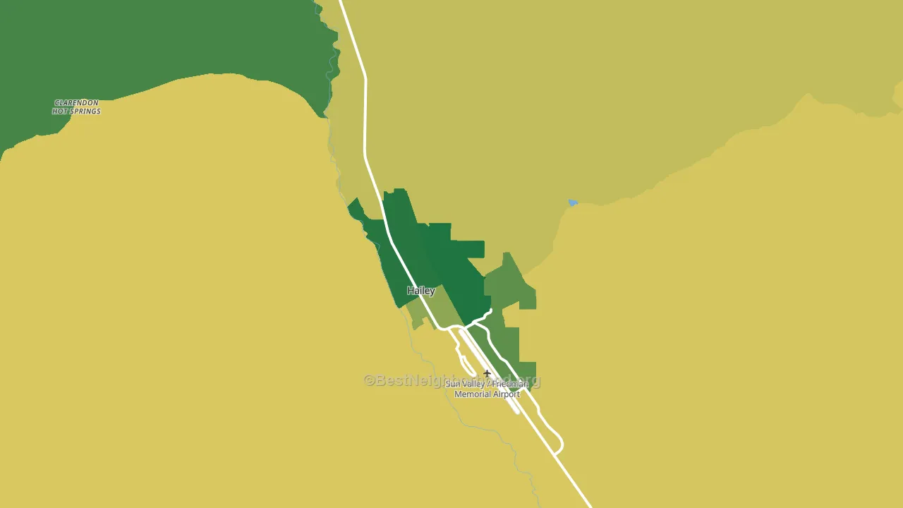 Hailey, ID block-group voter-turnout map