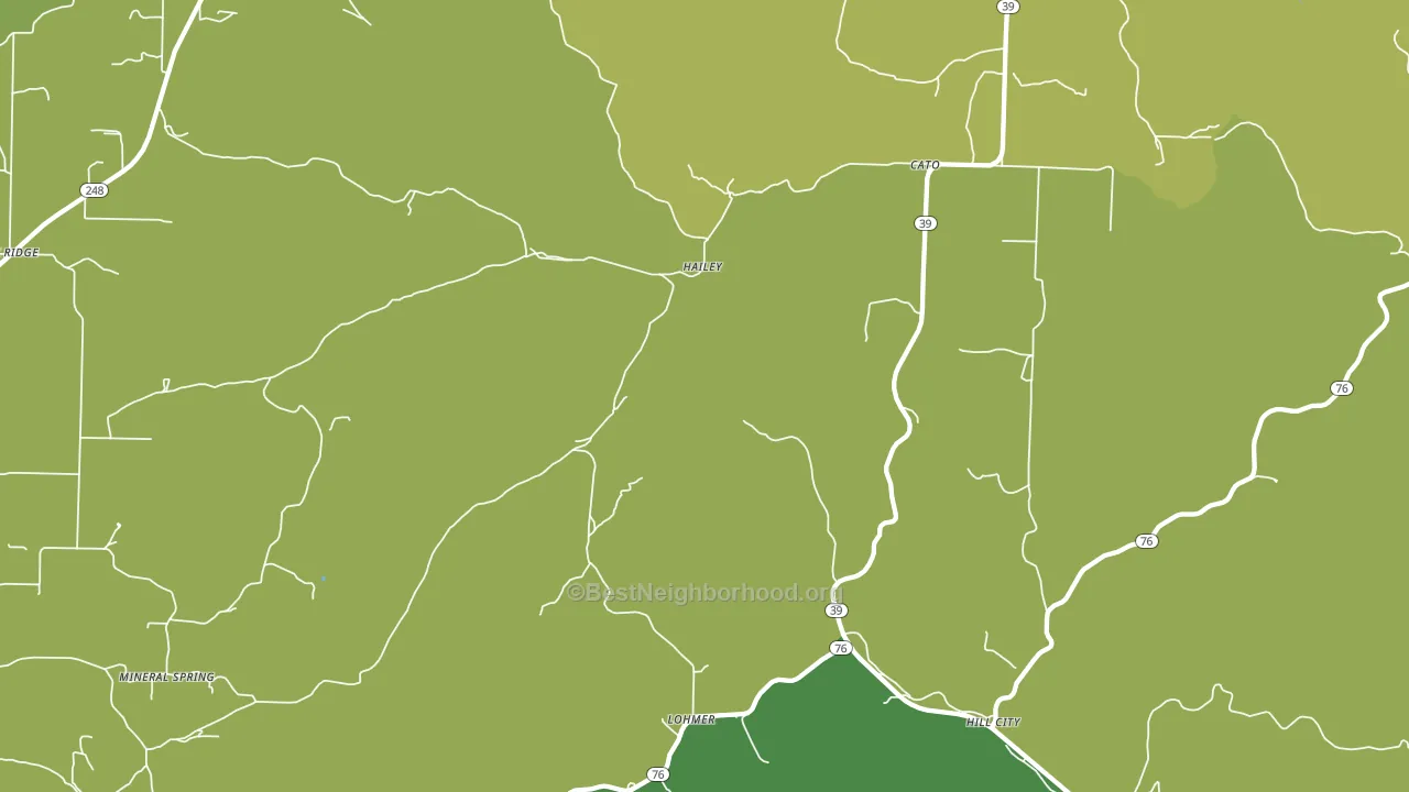 Hailey, MO block-group voter-turnout map