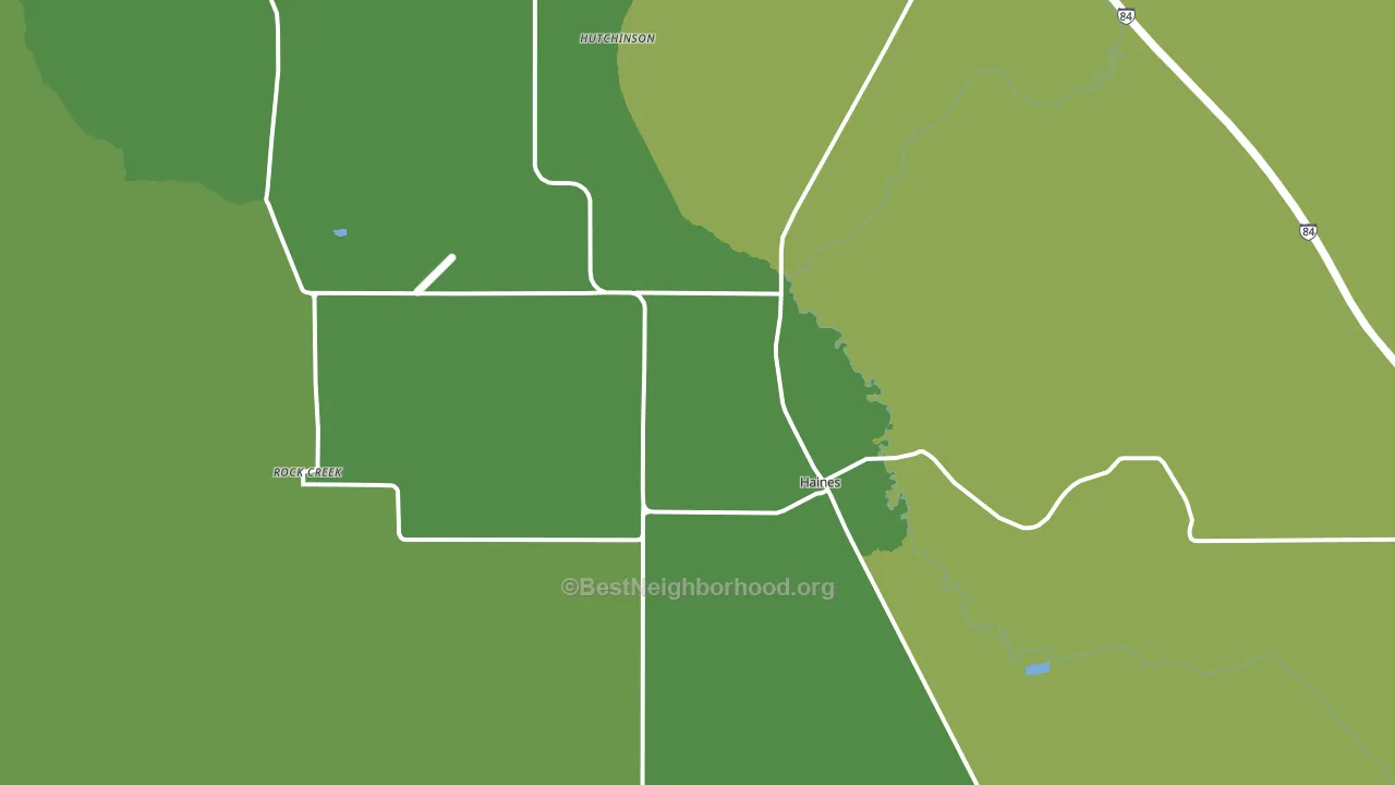 Haines, OR block-group voter-turnout map