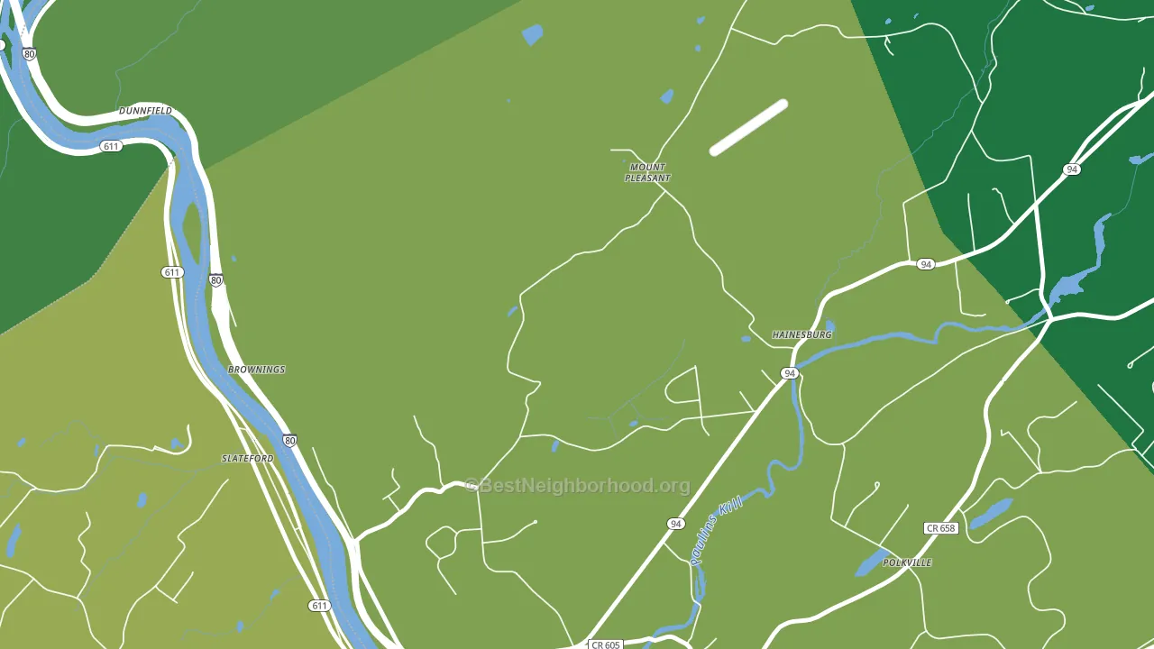 Hainesburg, NJ block-group voter-turnout map