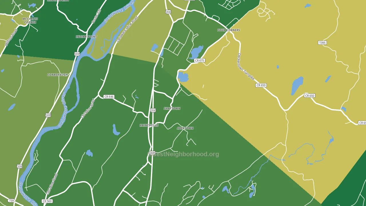 Hainesville, NJ block-group voter-turnout map