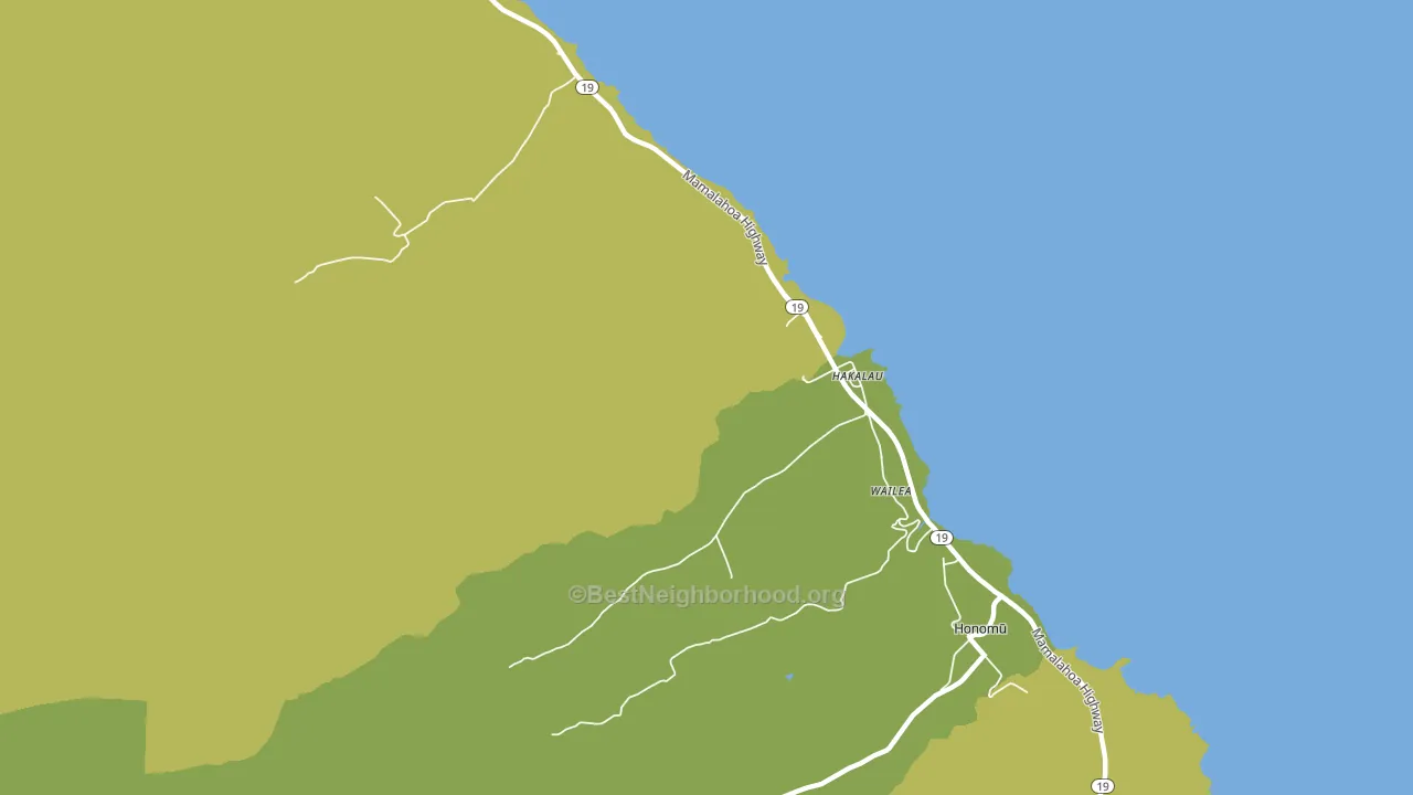 Hakalau, HI block-group voter-turnout map