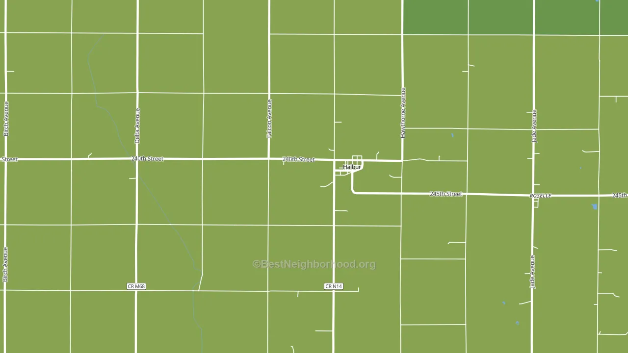 Halbur, IA block-group voter-turnout map