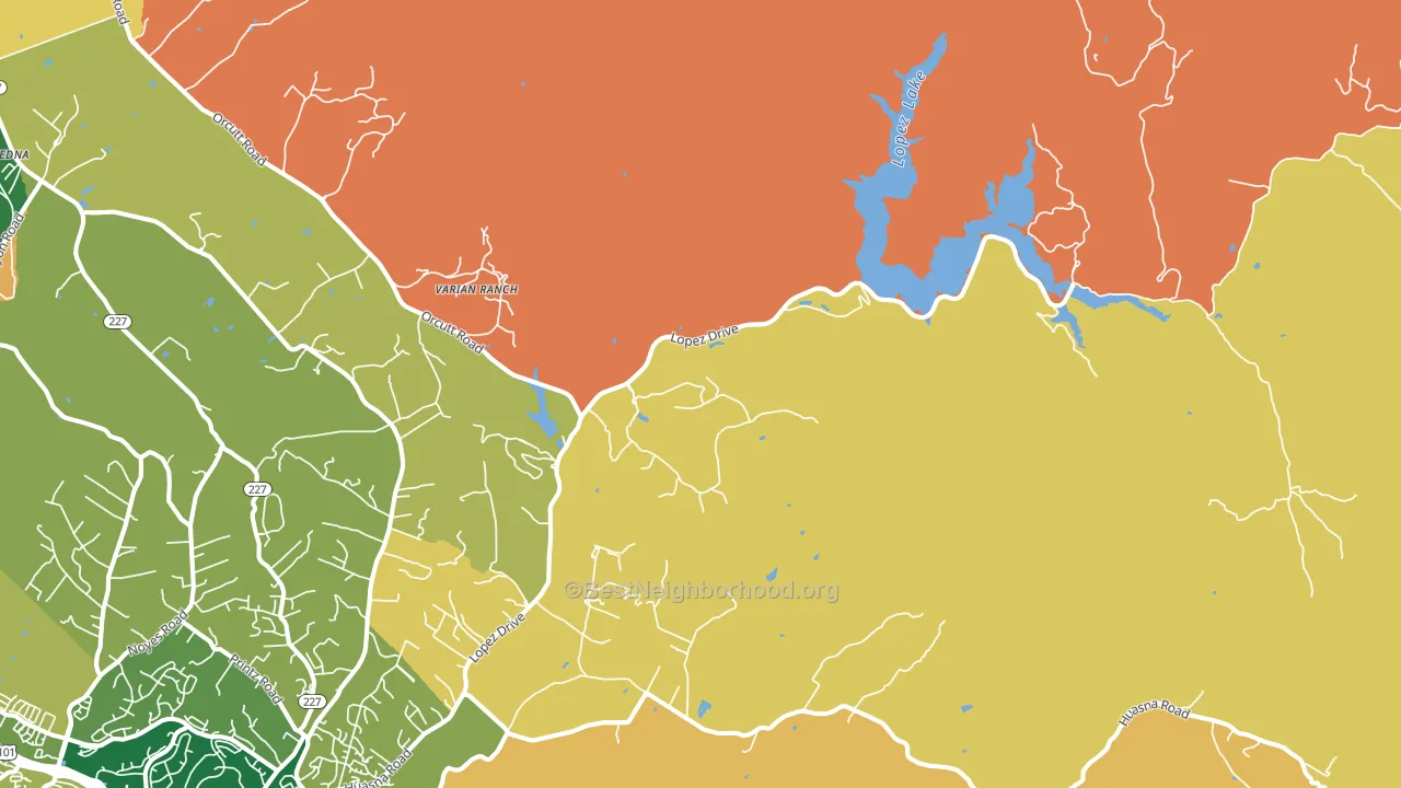 Halcyon, CA block-group voter-turnout map