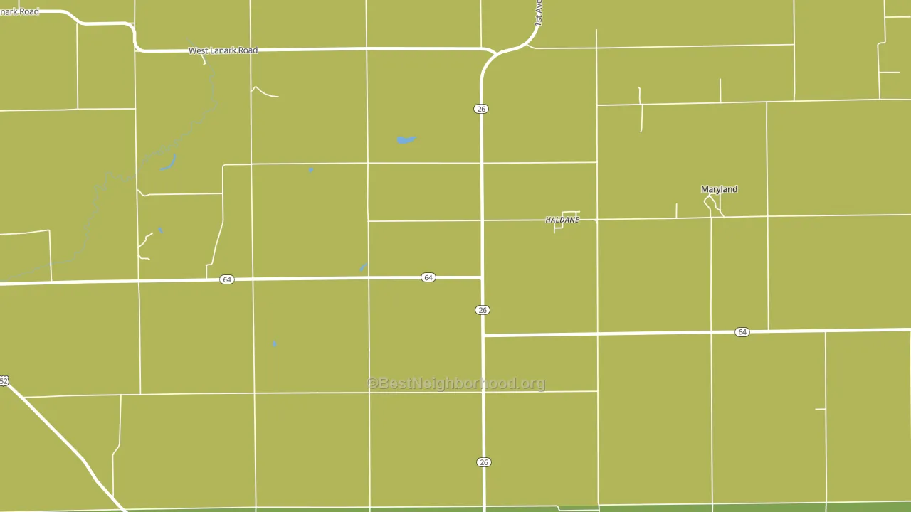Haldane, IL block-group voter-turnout map