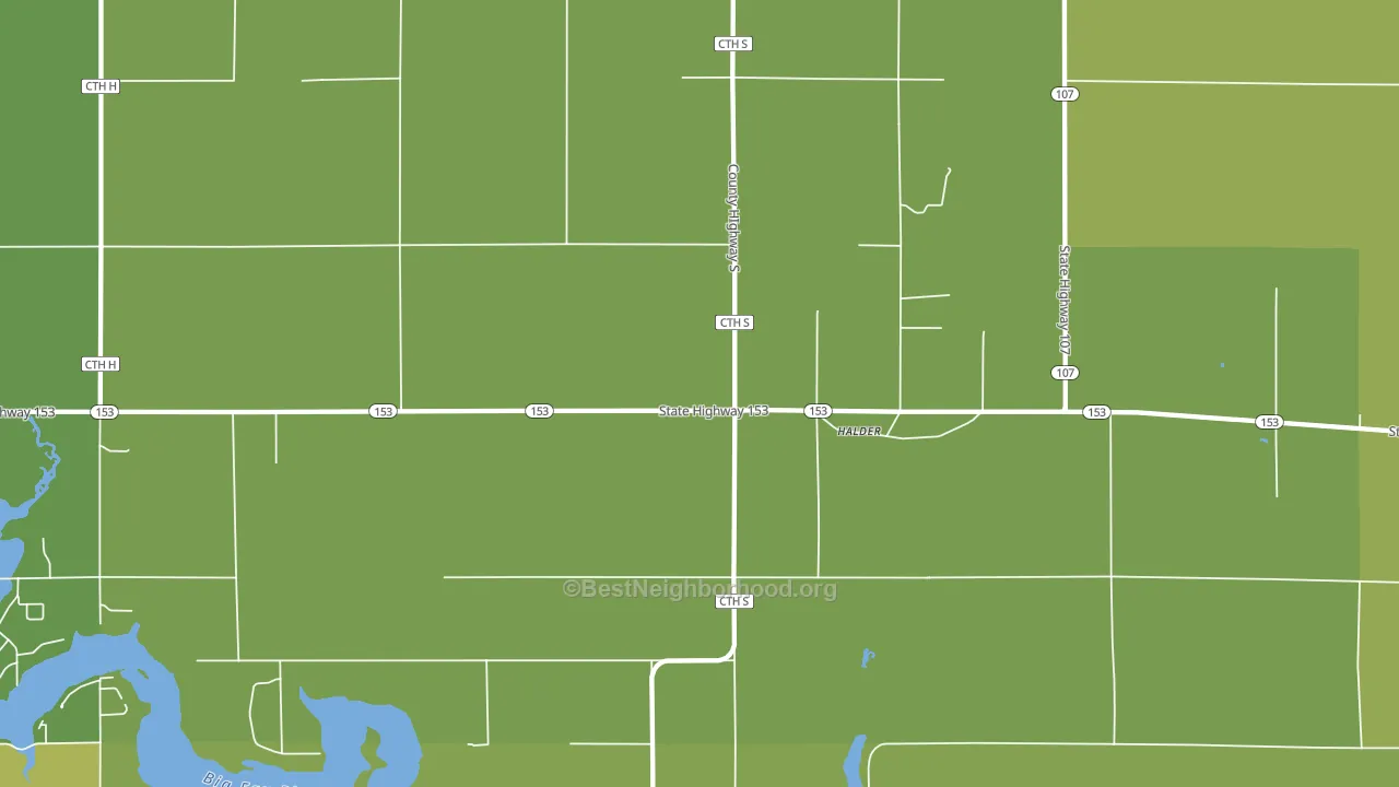 Halder, WI block-group voter-turnout map