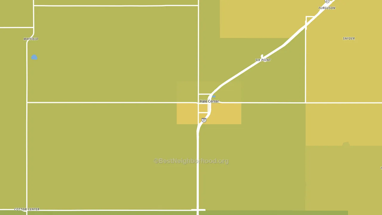 Hale Center, TX block-group voter-turnout map