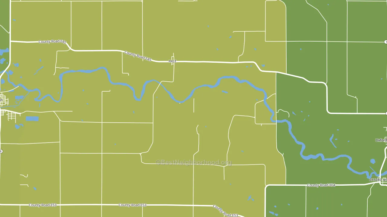 Hale, IA block-group voter-turnout map