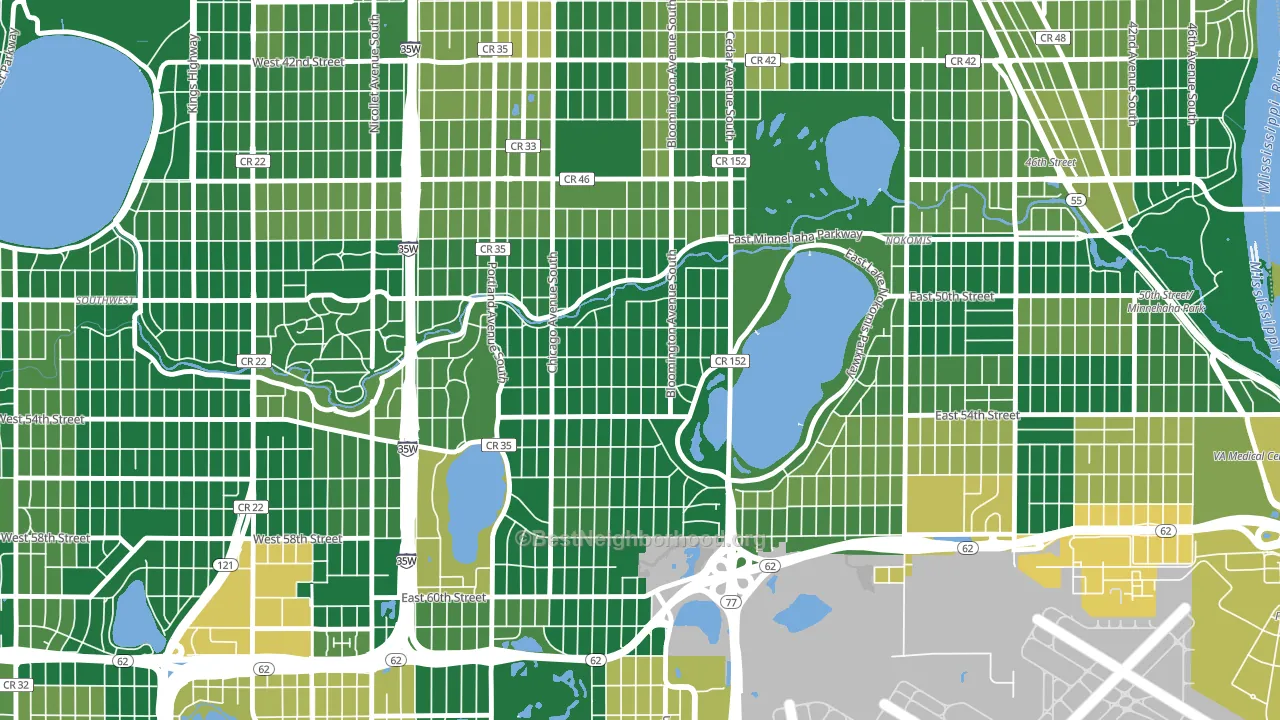 Hale, Minneapolis, MN block-group voter-turnout map