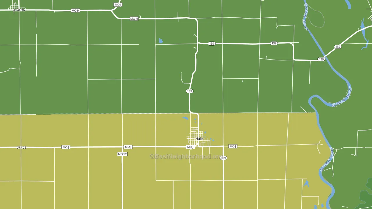 Hale, MO block-group voter-turnout map