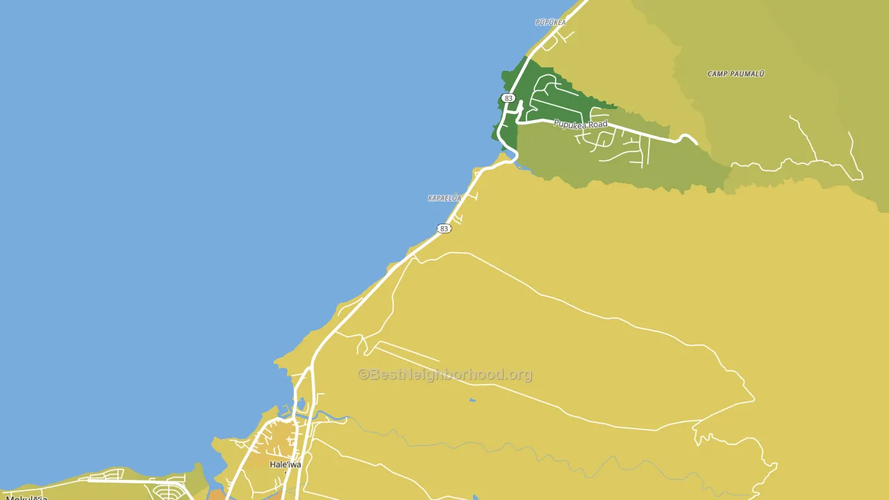 Haleiwa, HI block-group voter-turnout map