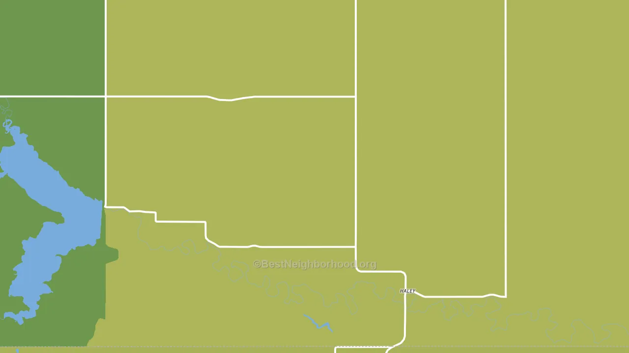Haley, ND block-group voter-turnout map