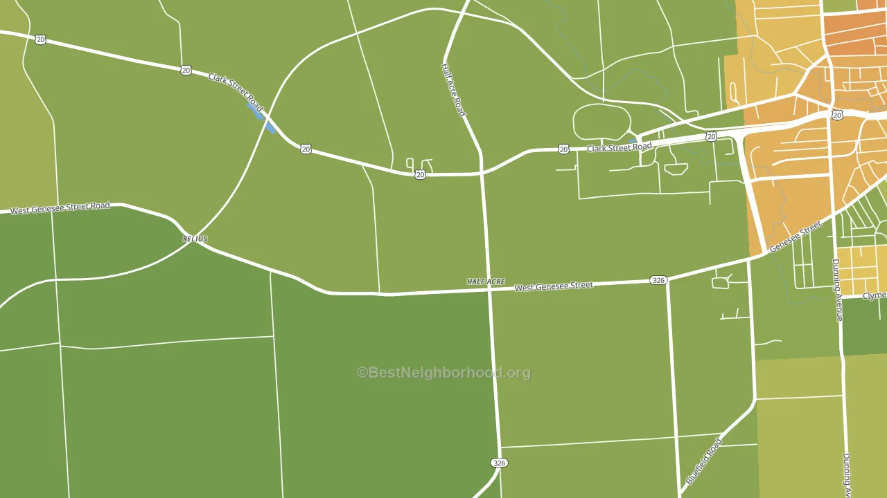 Half Acre, NY block-group voter-turnout map