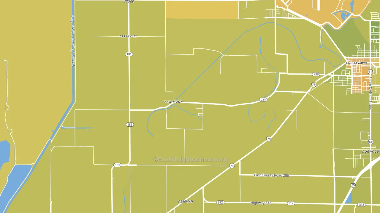 Half Moon, AR block-group voter-turnout map