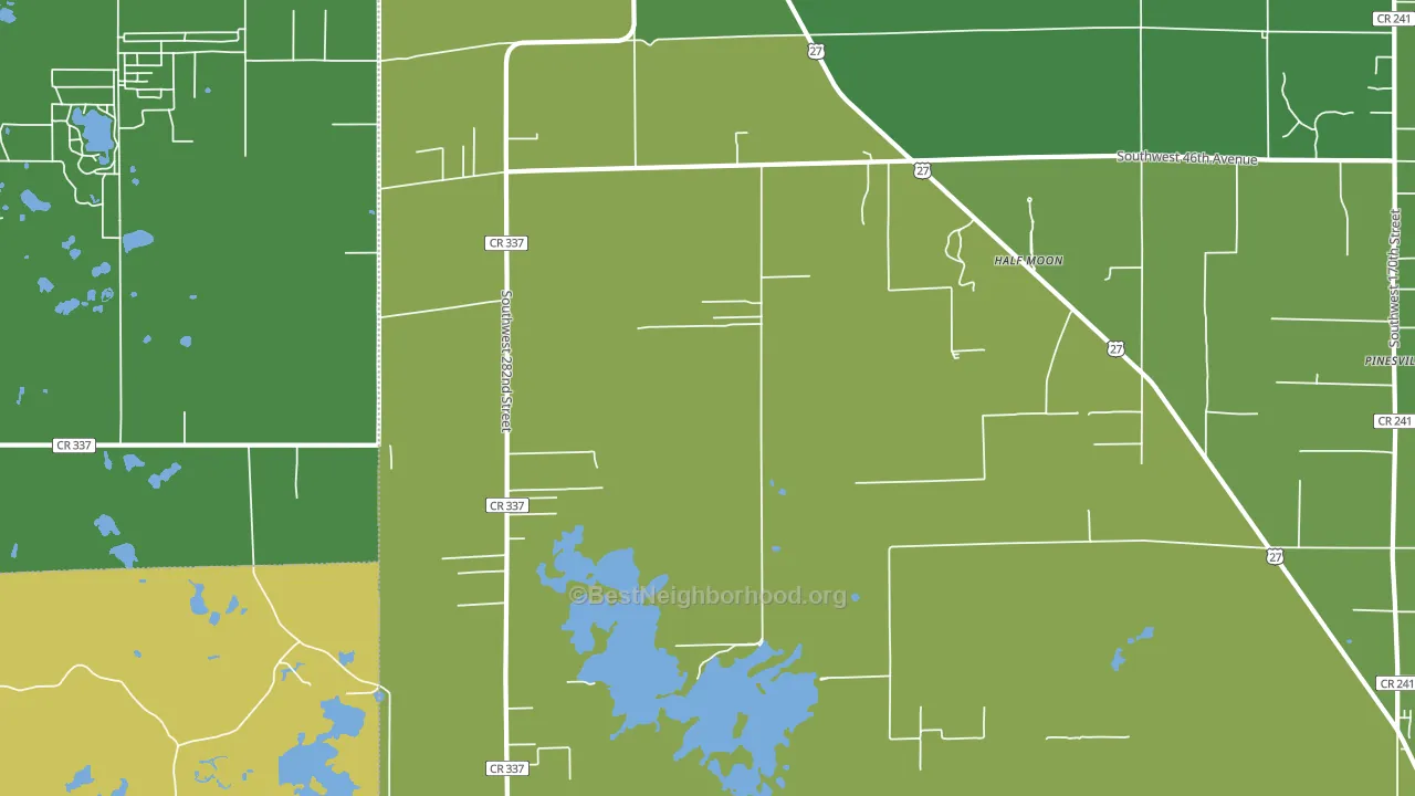Half Moon, FL block-group voter-turnout map