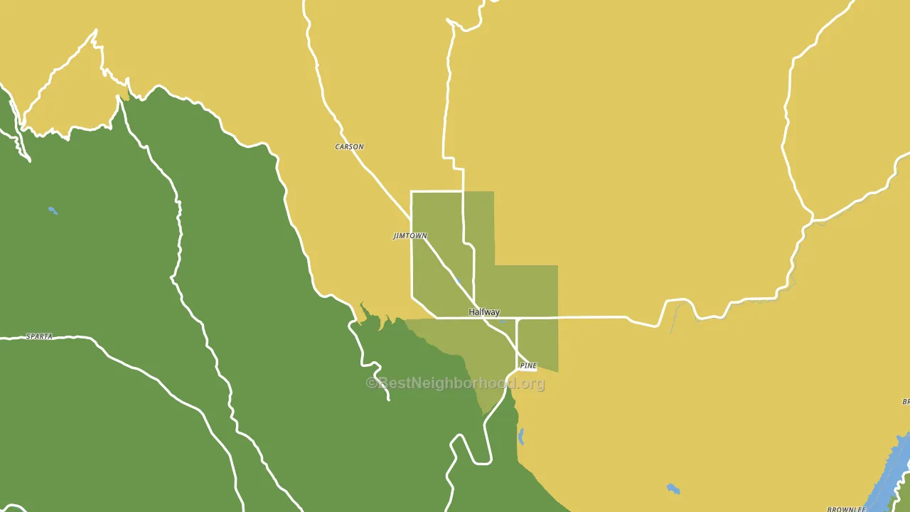 Halfway, OR block-group voter-turnout map