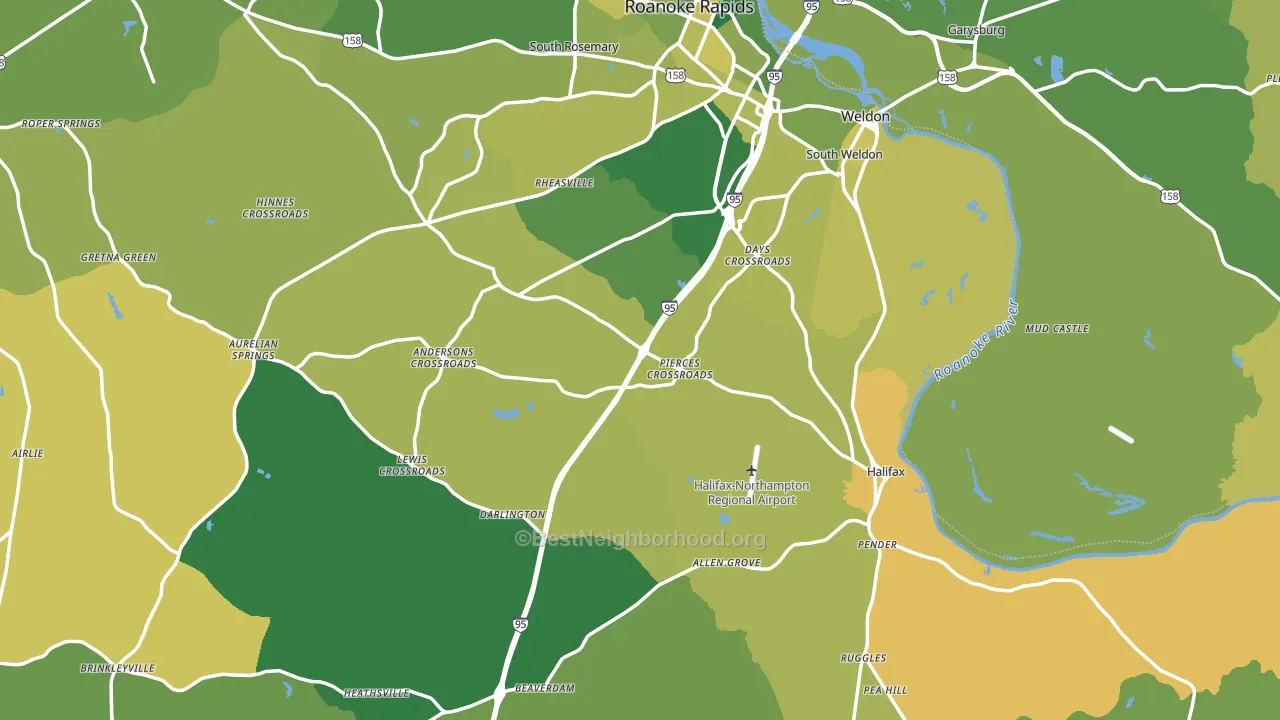 Halifax County, NC block-group voter-turnout map