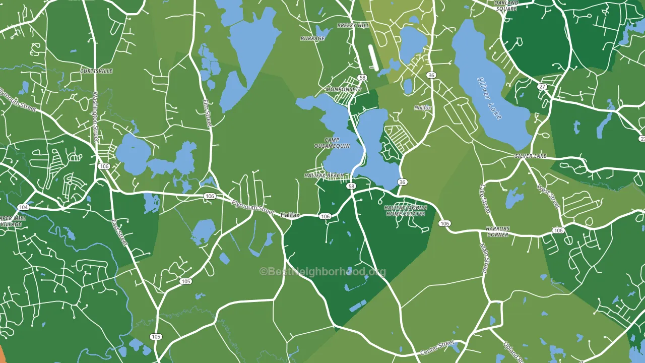Halifax, MA block-group voter-turnout map