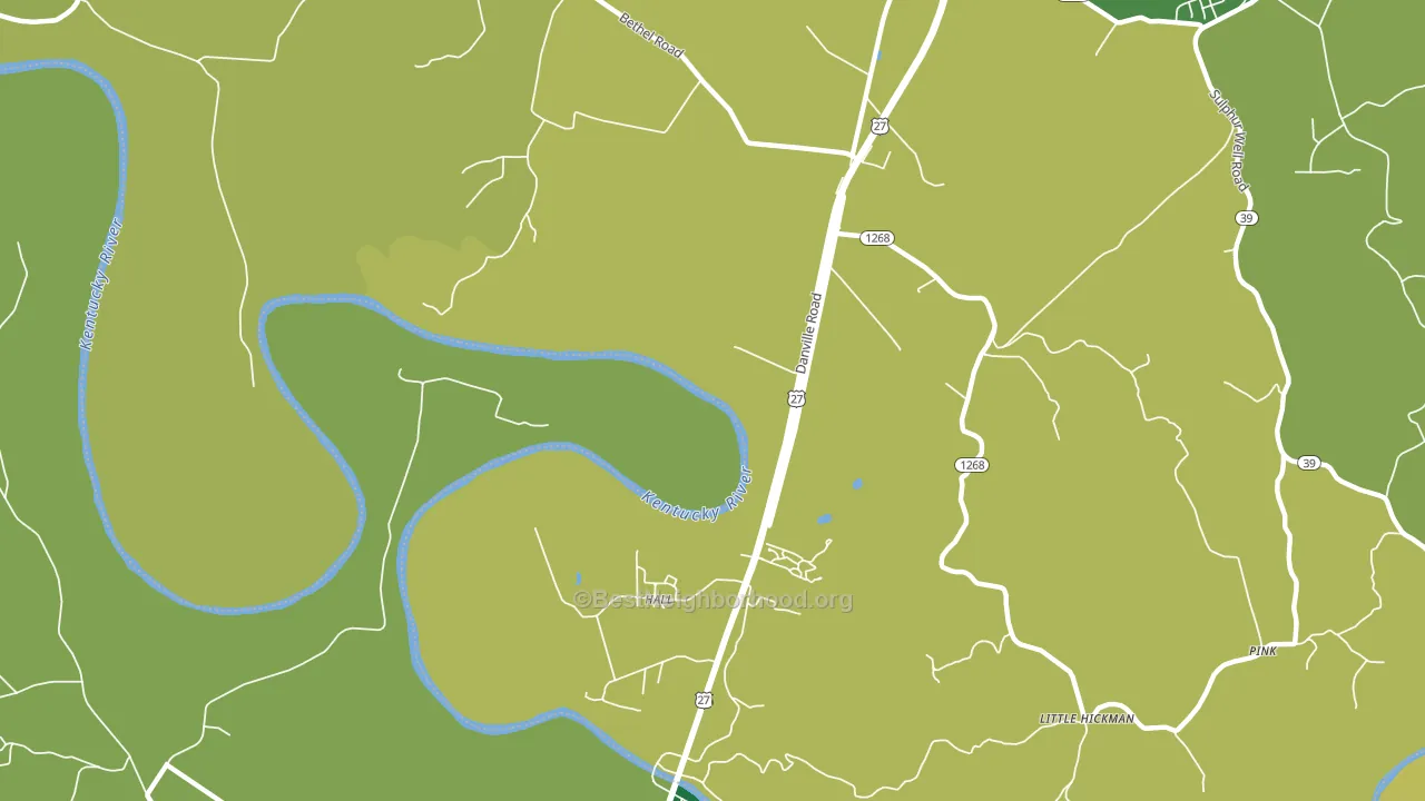 Hall, KY block-group voter-turnout map