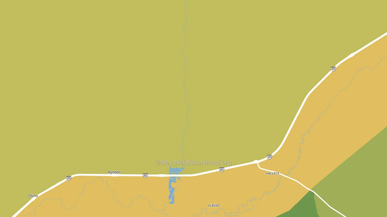 Halleck, NV block-group voter-turnout map