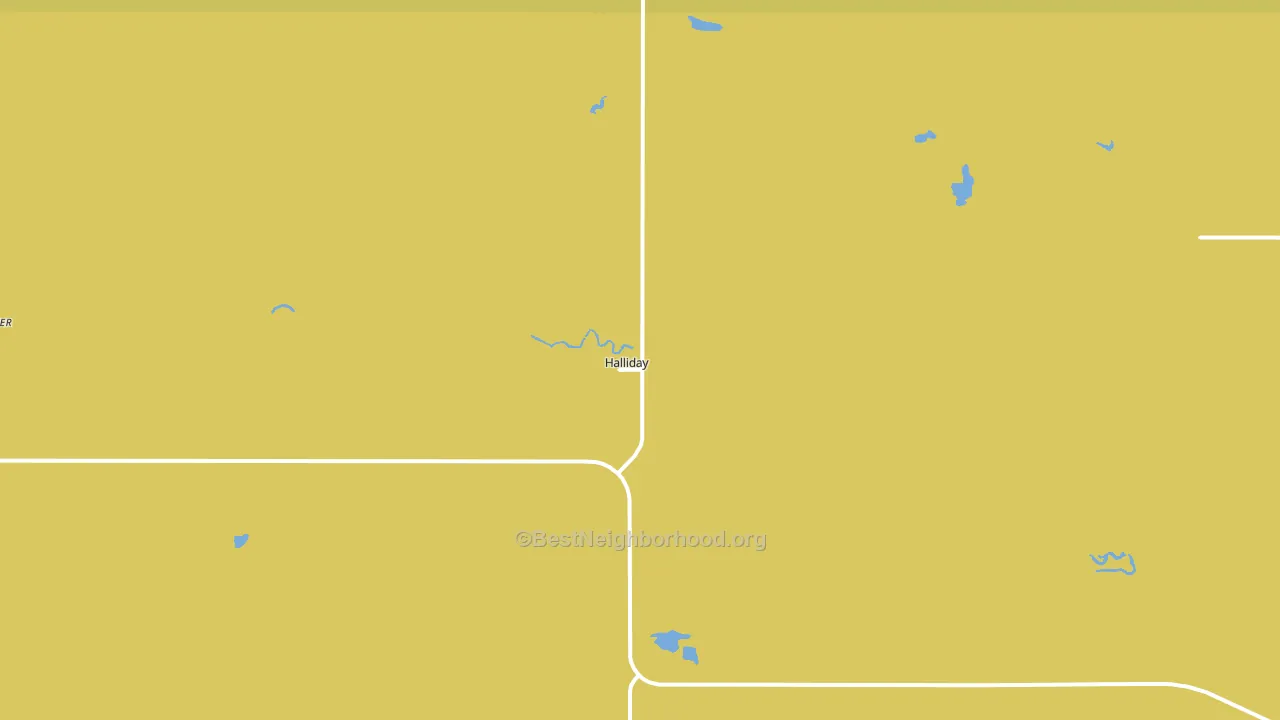 Halliday, ND block-group voter-turnout map