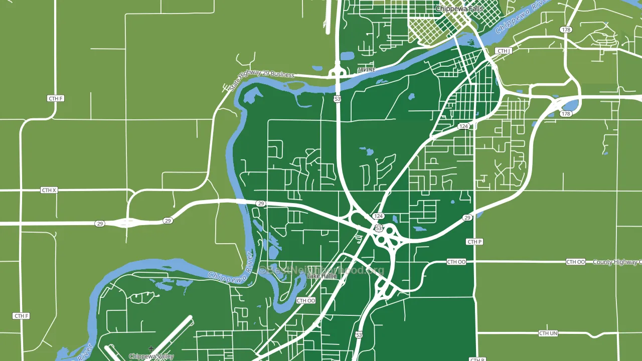 Hallie, WI block-group voter-turnout map