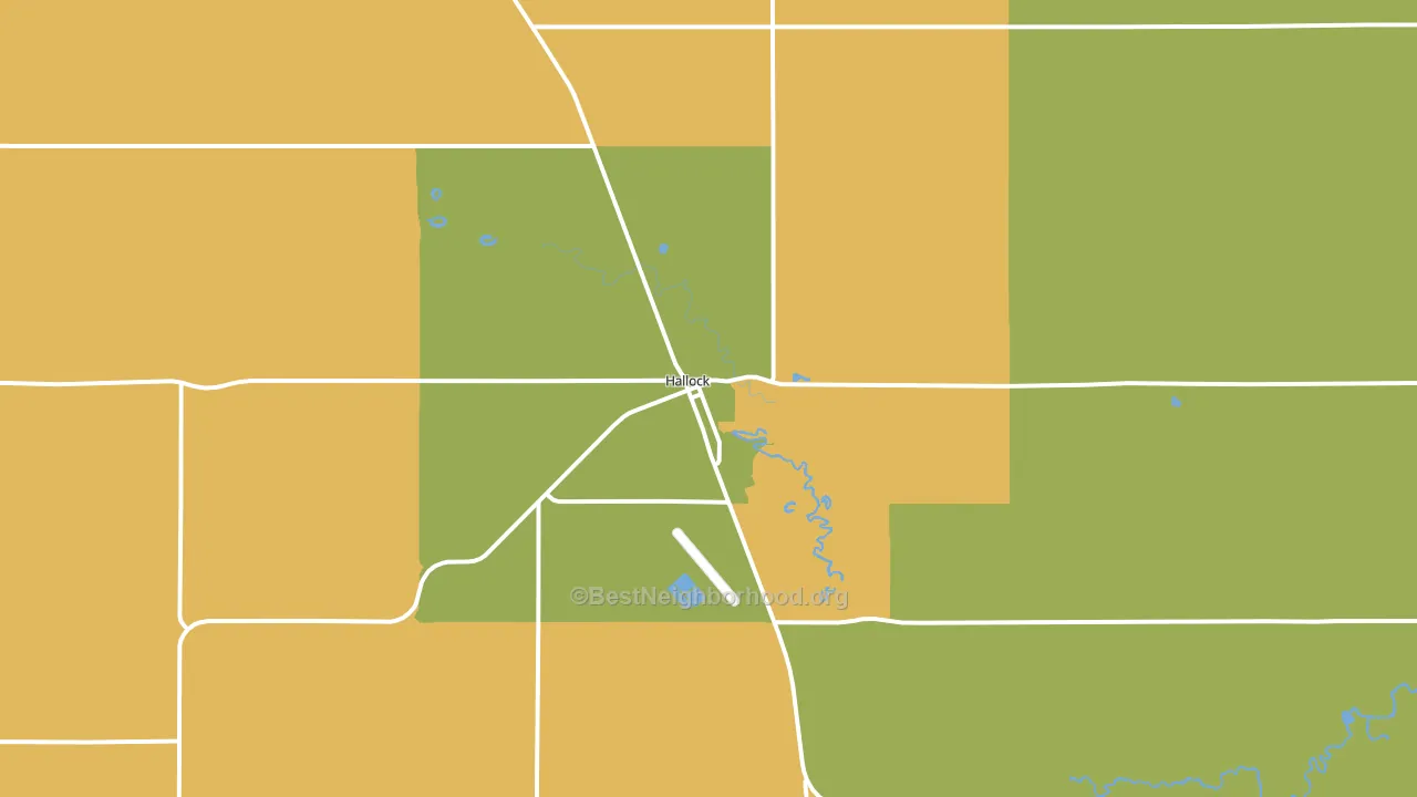 Hallock, MN block-group voter-turnout map
