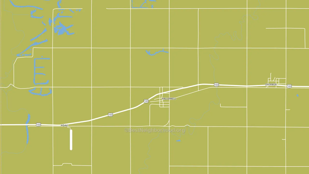 Hallowell, KS block-group voter-turnout map